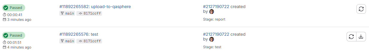 Check jobs statuses