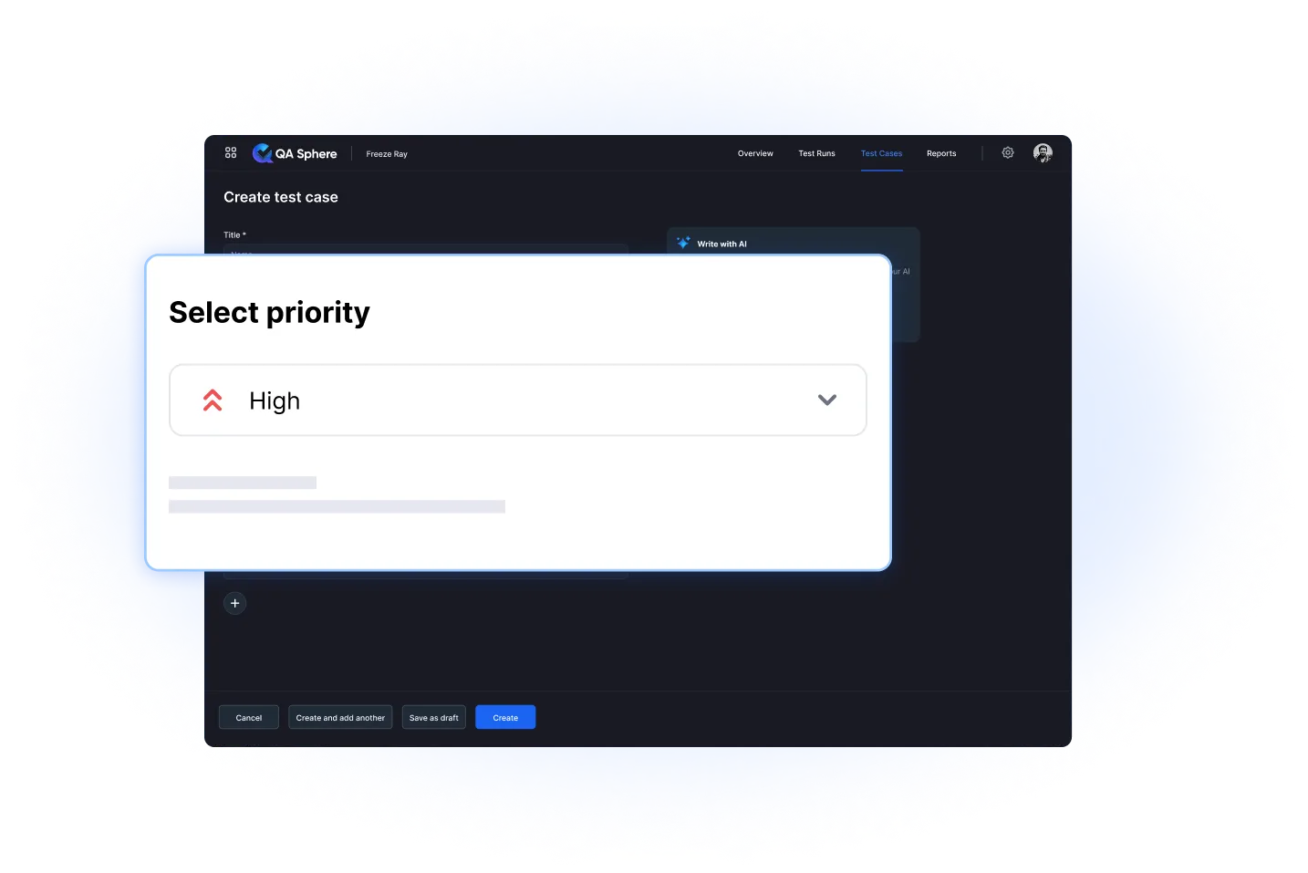 Prioritize test cases effectively with QA Sphere's test case management features